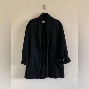 Zara Open Front Knit Black Cardigan Sweater Men’s Size M Cotton Polyester